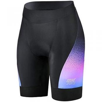 Souke Sports - Pantalones Cortos De Ciclismo para Mujer 4D Acolchados para Bicicleta De Carretera Pantalones Cortos Transpirables De Secado Rápido