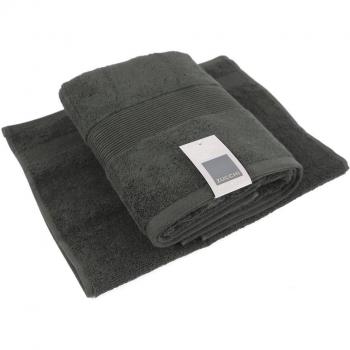 Zucchi solotuo – Lote de 2 toallas Dont 1 toalla invitados 100% algodón peinado esponja 40 x 60 cm y 60 x 110 cm 560 G/m²