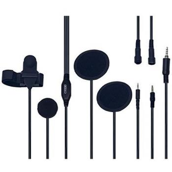 Coodio Yaesu Radio Casco Auriculares [Casco Integral] Micro-Auricular Micrófono Altavoz [QD Quick Disconnect] Moto Scooter Helmet Headset Para Yaesu Standard Horizon FT-270E VX-6E HX870E Radio