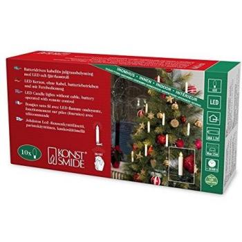 Juego de 10 velas LED blancas a pilas con control remoto para árbol de Navidad