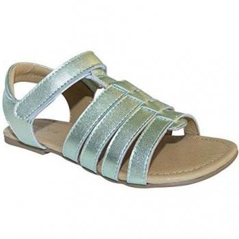 MOVE Girls basic sandal, Mädchen Sandale - Sandalias de vestir de cuero para niña, color verde, talla 28