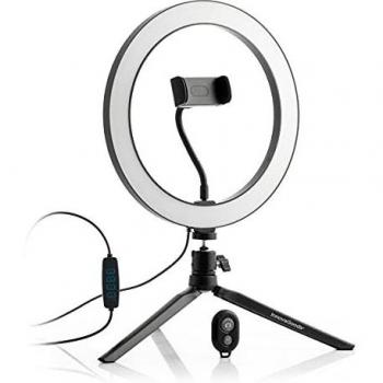 InnovaGoods | Aro de luz con Palo Selfie con Forma de trípode y Mando a Distancia | Modelo Youaro
