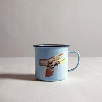 Taza de metal esmaltado Toiletpaper diámetro 10 cm altura 9 – Pájaro