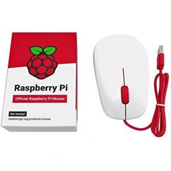 Raspberry Pi SC0165 Ratón Óptico Ambidiestro USB Tipo A Blanco/Rojo