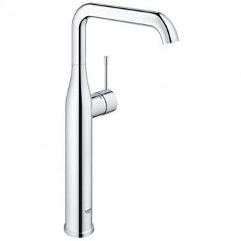 Grohe Essence - Grifo para lavabos tipo Bol, Cuerpo liso, color cromo, tamaño XL, con limitador ecológico de temperatura