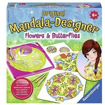 Ravensburger 29809 - Pintura por Números Mandala de Flores y Mariposas 2 en 1