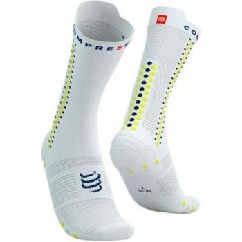 Calcetines de trail Compressport Pro Racing v4.0 Bike blanco y verde