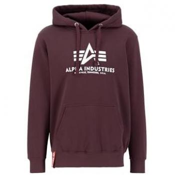Alpha Industries Basic Hoodie - Deep Maroon - Men's Size S