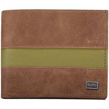 TOTTO Cartera de Cuero Hombre Estampados - Cartera Cuero Hombre - Mufrid
