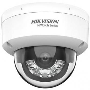 Cámara Dome IP Hikvision Hiwatch 2 MP con lente de 2.8mm y tecnología Dual Light - HWI-D120HA-LU