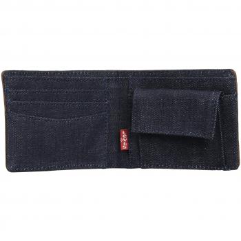 Levi's Leather And Denim Bifold W Coin Pocket - Billetera de Piel adultos unisex Talla Unica