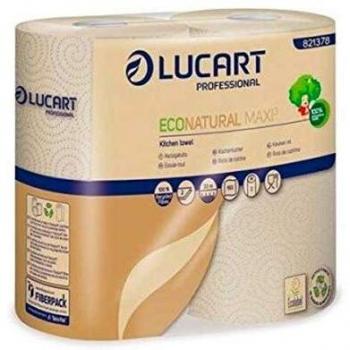 Rollo de cocina ecológico Lucart Natural 2 unidades, 2 capas, 150 hojas, papel reciclado