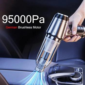 Aspirador de Coche Inalámbrico Sin Escobillas con Motor Original Alemán - Mini Aspirador Doble Propósito Color Gris