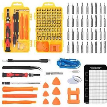 117 en 1 Juego de Destornilladores de Precisión con Pulseras Antiestaticas, Kit de Herramientas de Reparación de Bricolaje Profesional para Teléfono, iPhones, Laptops, Xboxs, Gafas, Reloj, PC, TV ect