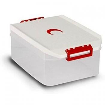Tatay 1150210 Caja de Almacenamiento Multiusos con Tapa 4.5l de Capacidad plástico Polipropileno Libre de bpa diseño Media Luna, Blanco, 19,2 x 29,7 x 12,4 cm