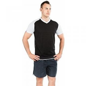 Promo camiseta para hombre, color negro/blanco, 2 X L