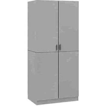 vidaXL White Wardrobe 80x52x180 cm Engineered Wood