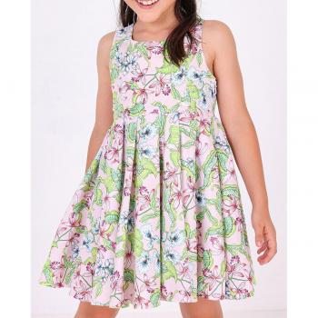 Vestido de bebé niña con estampado de flores silvestres
