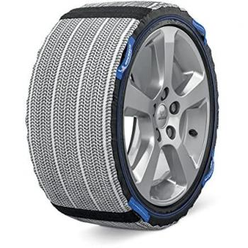 Cadenas de Nieve Textiles Michelin SOS GRIP EVO 1, características: diseño textil, fácil instalación, compatible con neumáticos de coche, alta tracción en nieve y hielo