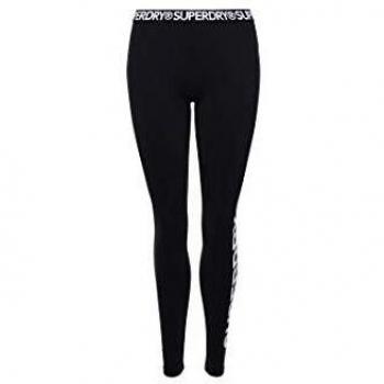 Leggings Elásticos con Logo Superdry para Mujer Color Negro XS