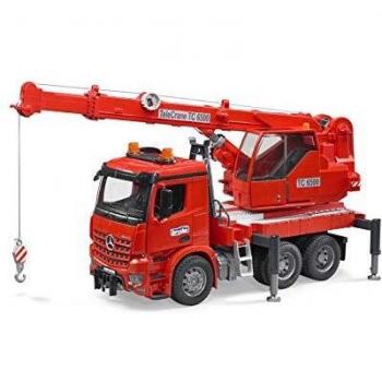 Bruder MB Arocs Kran-LKW con Light and Sound Module, Color Rojo
