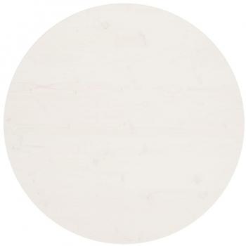 vidaXL Table Top White Ø90x2.5 cm Solid Wood Pine