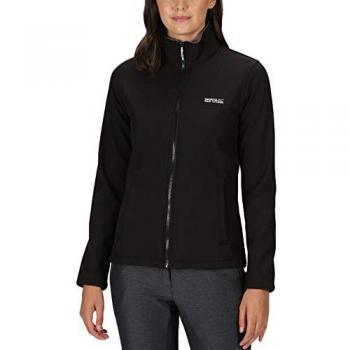 Regatta Women's Black Connie V Softshell Walking Jacket - Size 8, Water Repellent and Regular Fit
