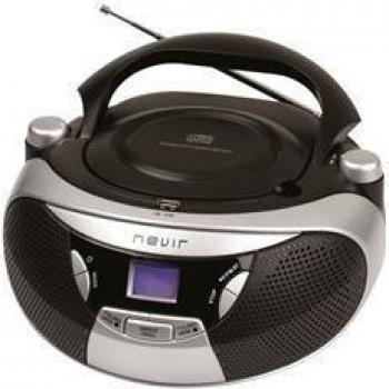 Nevir NVR-475U - Radio CD con MP3, portátil, color plata