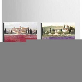 ZSH Pintados a mano la pintura al óleo paisaje de pueblo, pinturas decorativas, pintura decorativa sala pasillo , 1