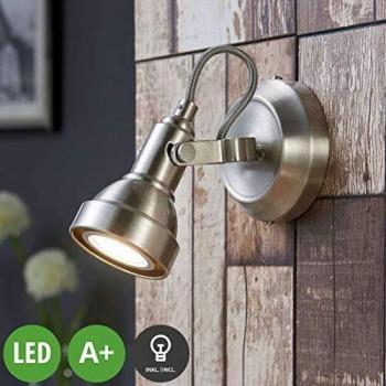 Foco de pared LED níquel Perseas, GU10