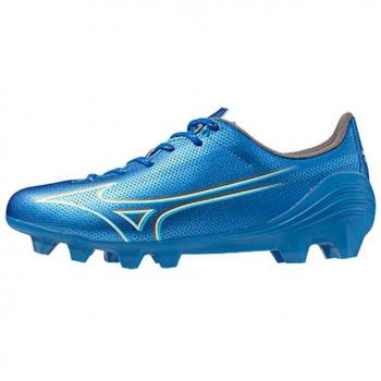 Botas de fútbol Mizuno Alpha Select JR infantil azul eléctrico FG