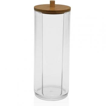 Dispensador de Algodón Versa - Discos de Algodón de Bambú y Poliestireno (Baño y Ducha)