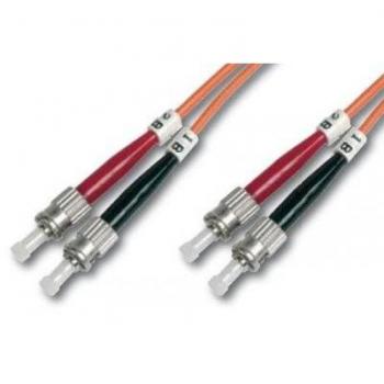 Cable de Fibra Óptica Multimodo Duplex ST a ST 3m OM1 62.5/125 µm