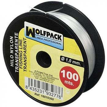 Wolfpack Linea Profesional 16010360 Hilo Nylon Transparente 1.0 mm. Rollo 100 m, Mujer, Multicolor, Extra Large