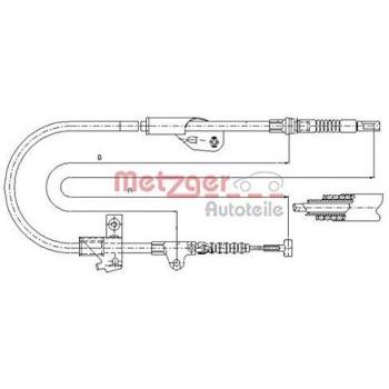 Cable de freno de estacionamiento METZGER 17.0237