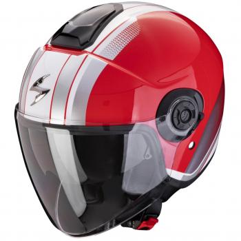 Scorpion Exo-City II Vel Casco Jet Blanco Rojo XS 54-55