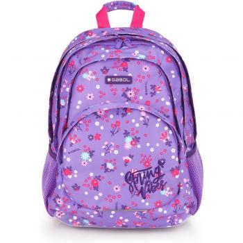 Gabol Mochila Violet con Flores e Impermeable