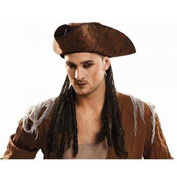 Sombrero Pirata Marrón con Trenzas 58 cm