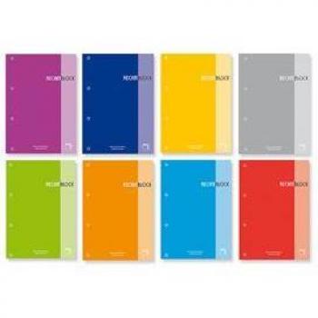 Recambio XBlock Pacsa 21160 - Cuaderno de Recambio con Tapa de Cartón y 4 Taladros, Formato DIN A4, 80 Hojas