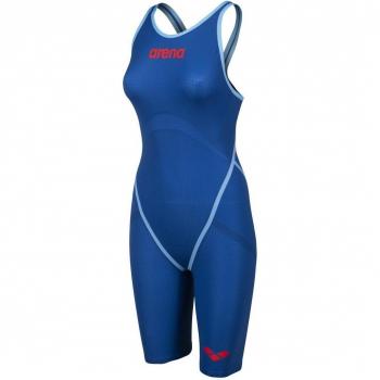 Bañador de competición de mujer Arena Powerskin Carbon Core FX FBSLOB azul rojo - Talla 36