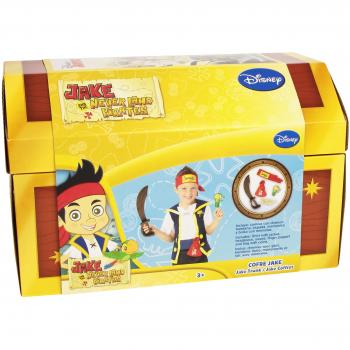 Cofre de Disfraz de Jake y los Piratas Nunca Jamás con Accesorios para Niño - Talla 5-6 Años
