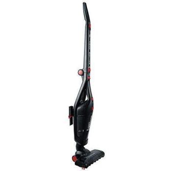 Hoover Freemotion FM18LI - Aspirador 2 en1, Escoba sin cable y aspirador de mano, Batería Litio 18V, Posición Parking, Autonomía 35min, Filtros EPA, Negro Luxor/Rojo Race