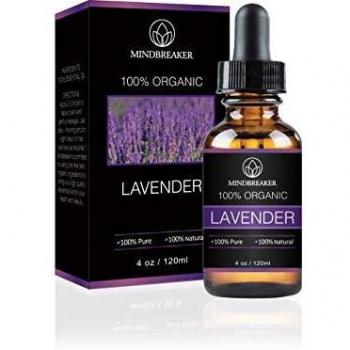 Aceite esencial de lavanda, Mindbreaker 100% el aceite esencial del grado terapéutico orgánico puro, consigue un mejor sueño, aromatherapy, antiinflamatorio, alivia dolores de cabeza