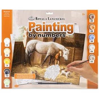 Set de Pintura por Números Royal & Langnickel Nuevos Amigos para Adultos, 13 Piezas