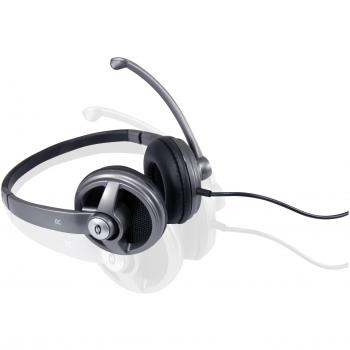Conceptronic C08-049 - Auriculares de diadema abiertos, negro, blanco