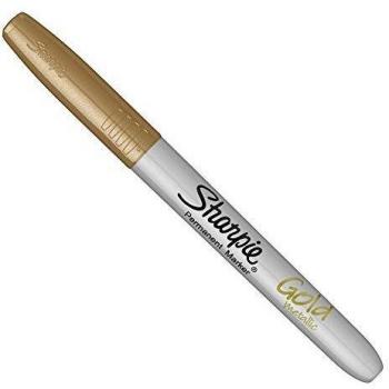 Rotulador permanente Sharpie Dorado 0,9 mm (12 Unidades)