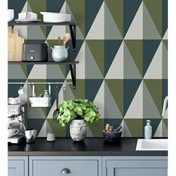 Papel Pintado Vinílico Ecológico Moderno de Rombos Grandes con Textura Relieve 3D - Paradox 679818 - Rollo de 10 m x 0,53 m