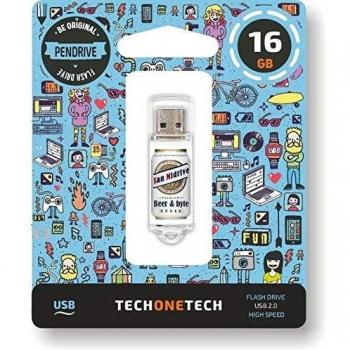 TECH ONE TECH Beers & Bytes San Midrive Cerveza 16 GB, Pendrive USB 2.0