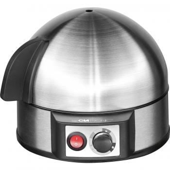 Cocedor de Huevos Eléctrico Clatronic EK 3321, Capacidad para 7 Huevos, Ajuste Electrónico de Cocción, Soporte Extraíble, 400W, Acero Inoxidable/Negro