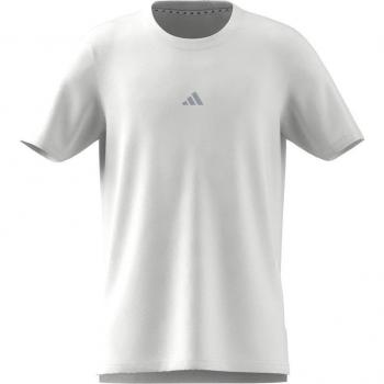 Camiseta de fitness Adidas Essentials D4T para niño, manga corta, color blanco